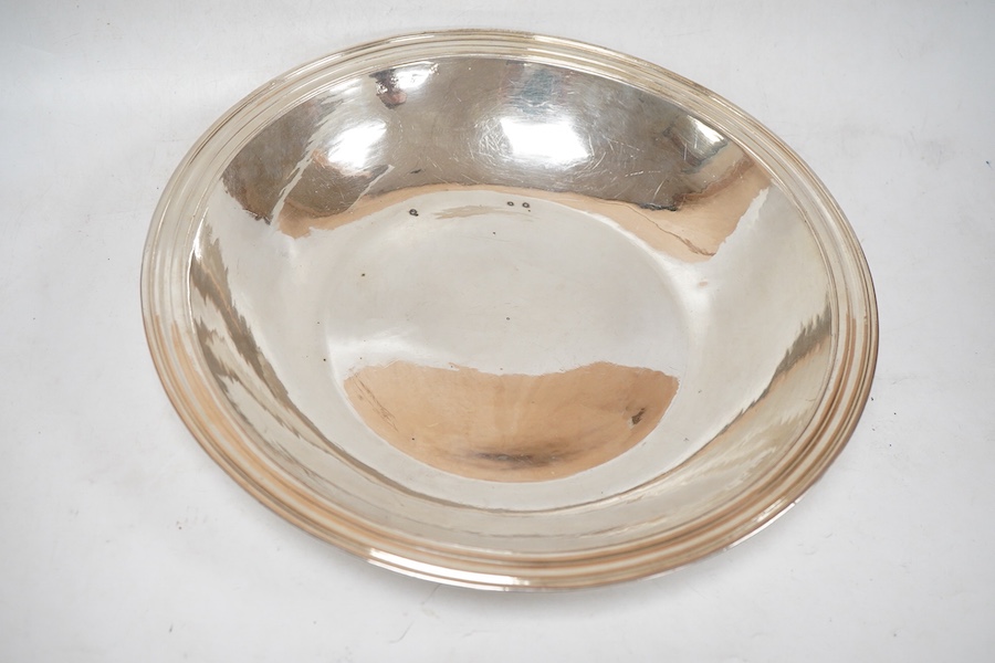 A rare late Charles II silver circular deep plate, makers mark 'D' (Jackson's reference P.139)